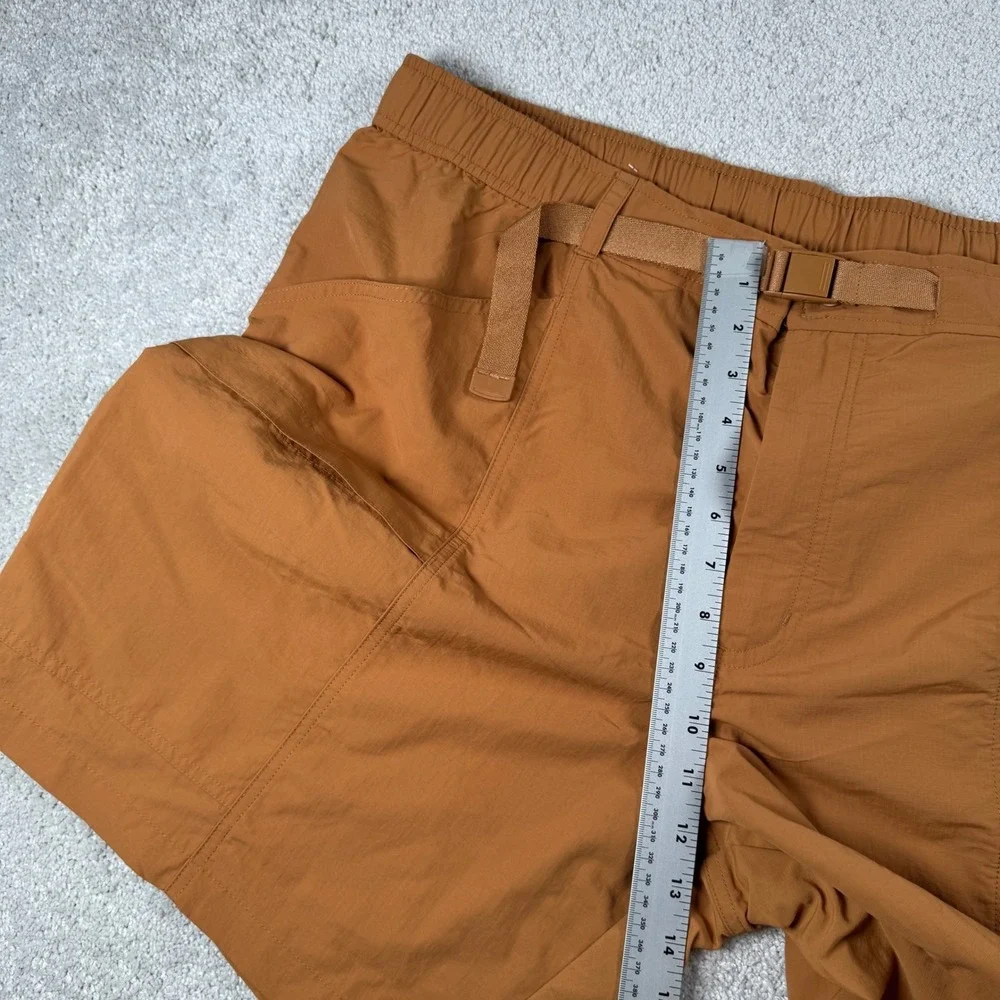 Eddie Bauer Mens XXL Shorts Brown Horizon Guide Cargo Hiking Belted 2XL